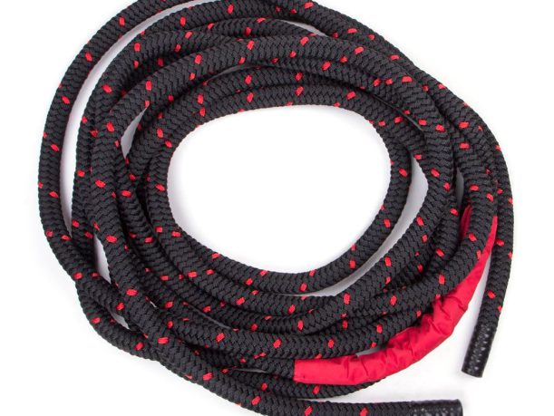 Battle rope 15 m – noir-rouge, 35 mm