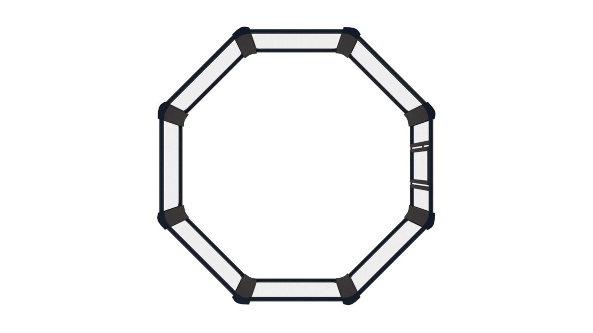 Cage MMA sans fond - 4 x 4 m, longueur par élément 166 cm – Image 2