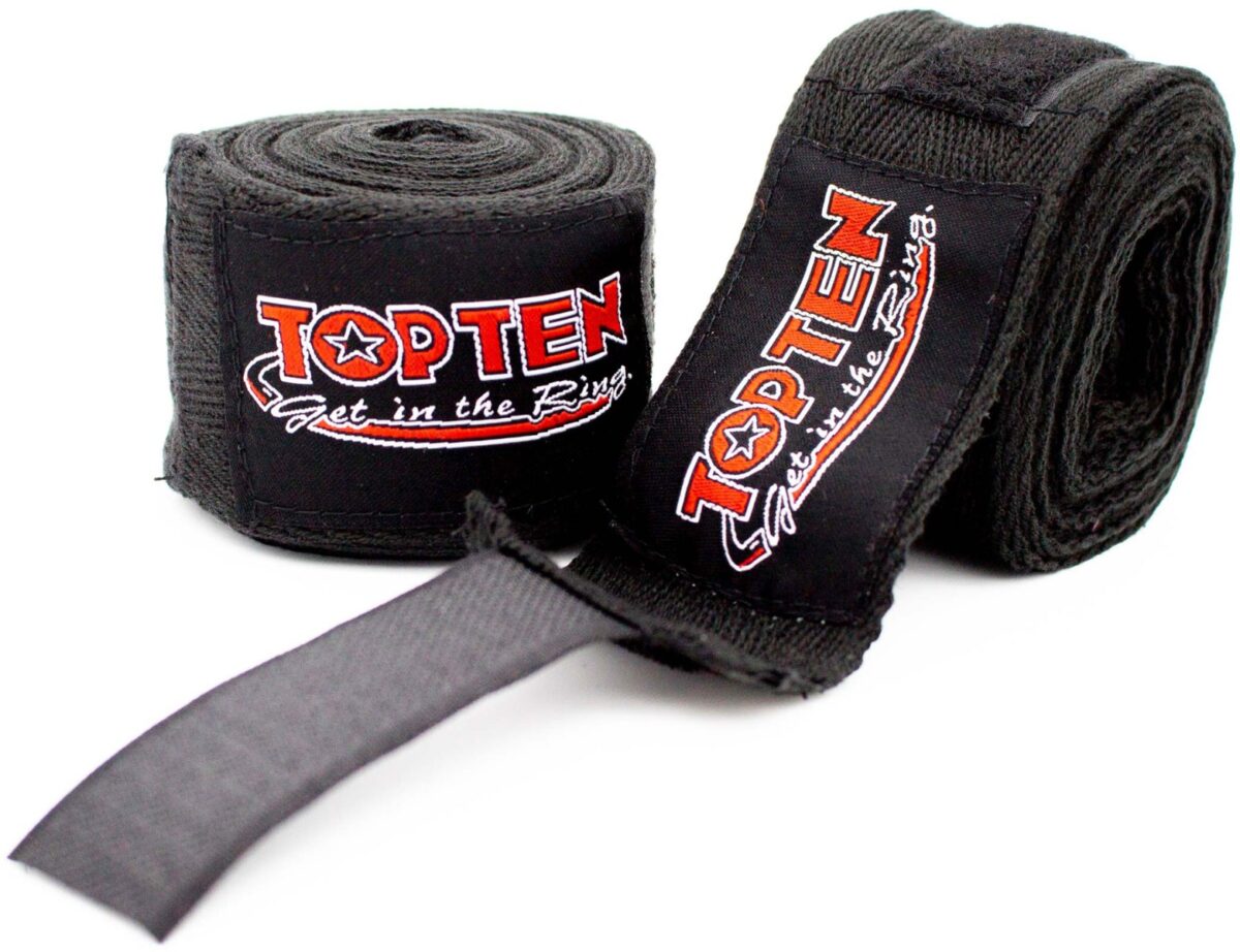 Bandage de boxe non-élastique - 5,0 cm x 500 cm, noir – Image 1