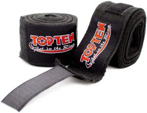 Bandage de boxe non-élastique – 5,0 cm x 500 cm, noir