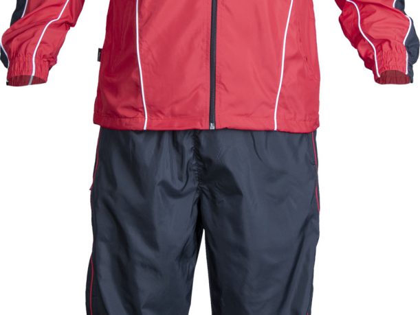 Survêtement avec pantalon d’entraînement noir – taille M = 170 cm, rouge-noir