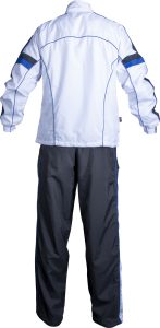 Survêtement avec pantalon d’entraînement noir pour enfants – taille 128 = 128 cm, blanc-bleu