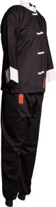 Combinaison de Kung-Fu avec écharpe – noir, taille 200 cm