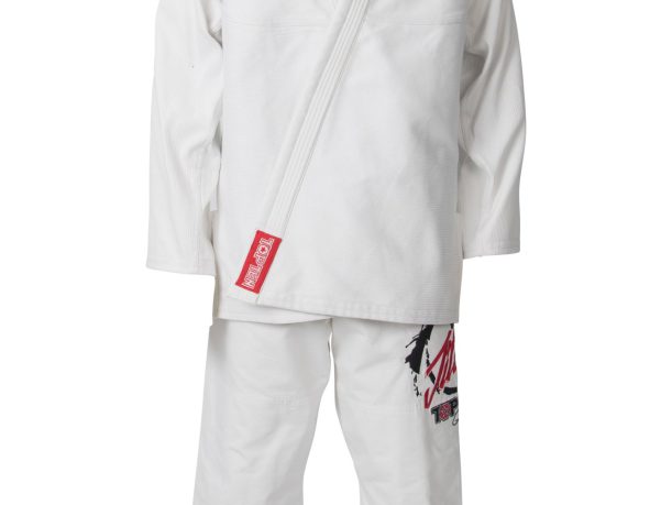 Combinaison de Jiu Jitsu Brésilien (BJJ) « Guerriero » – Taille A3 = 180 cm, blanc