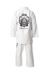 Combinaison de Jiu Jitsu Brésilien (BJJ) « Guerriero » – Taille A3 = 180 cm, blanc