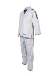 Combinaison de Jiu Jitsu Brazilian (BJJ) « Mohicans » – Taille A0 = 150 cm, blanc