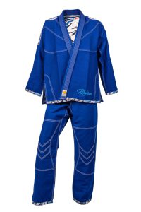 Combinaison de Jiu Jitsu Brazilian (BJJ) « Mohicans » – Taille A0 = 150 cm, bleu