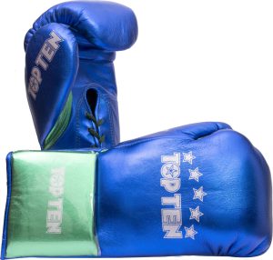 Gants de boxe « Pro MX » – bleu-vert, 10 oz, XL-Cut