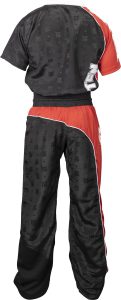 Uniforme de kickboxing « Bow » – noir-rouge-blanc, taille XL