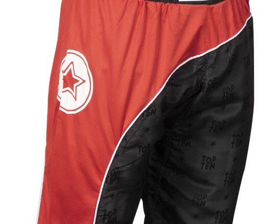 Uniforme de kickboxing « Bow » – noir-rouge-blanc, taille XL