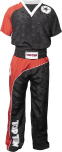 Uniforme de kickboxing « Bow » – noir-rouge-blanc, taille XL