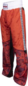 Pantalon de kickboxing « Prism » – rouge taille 140 = 140 cm