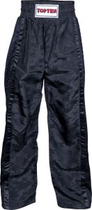 Pantalon de kickboxing « Mesh » – Taille XXL = 200 cm, noir-noir
