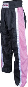 Pantalon de kickboxing « Mesh » pour enfants – taille XXS = 140 cm, noir-rose