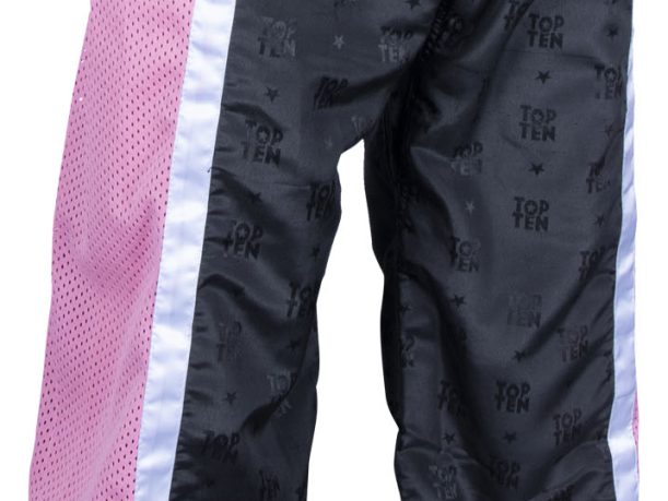 Pantalon de kickboxing « Mesh » – Taille M = 170 cm, noir-rose