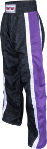 Pantalon de kickboxing « Mesh » pour enfants – taille XS = 150 cm, noir-violet