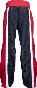 Pantalon de kickboxing « Mesh » pour enfants – taille 130 = 130 cm, noir-rouge