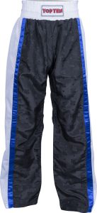 Pantalon de kickboxing « Mesh » pour enfants – taille XS = 150 cm, noir-blanc