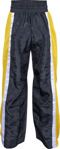 Pantalon de kickboxing « Mesh » – Taille M = 170 cm, noir-jaune