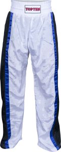 Pantalon de kickboxing « Mesh » pour enfants – taille 130 = 130 cm, blanc-noir