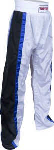 Pantalon de kickboxing « Mesh » pour enfants – taille XXS = 140 cm, blanc-noir