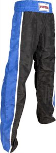 Pantalon de kickboxing « Stripes » – noir-bleu, taille XXS = 140 cm, pour enfants