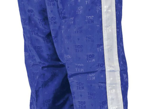 Pantalon de kickboxing « Classic » – Taille XL = 190 cm, bleu-blanc