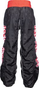 Pantalon de kickboxing « Graffiti » – noir-noir, taille XS = 150 cm