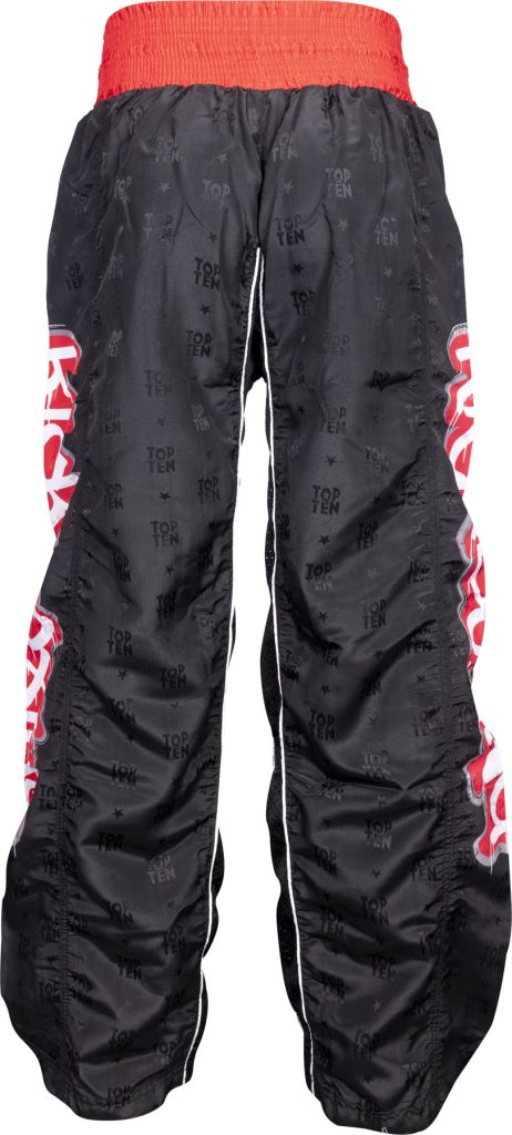 Pantalon de kickboxing « Graffiti » – noir-noir, taille 130 = 130 cm