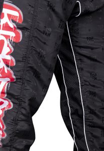 Pantalon de kickboxing « Graffiti » – noir-noir, taille 130 = 130 cm