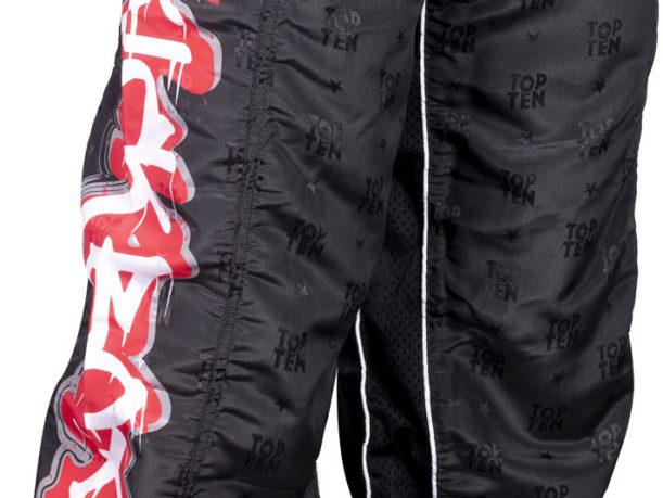 Pantalon de kickboxing « Graffiti » – noir-noir, taille XXL = 200 cm