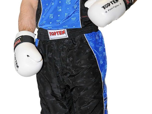 Pantalon de kickboxing – taille L = 180 cm, bleu-noir