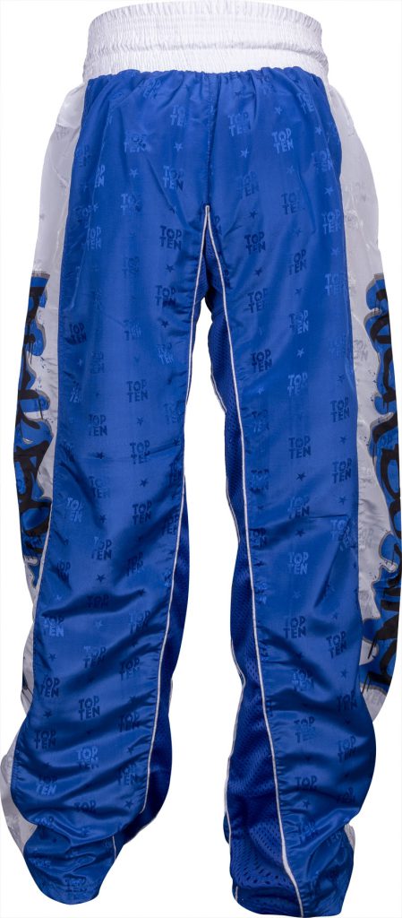 Pantalon de kickboxing « Graffiti » – bleu, taille XL = 190 cm