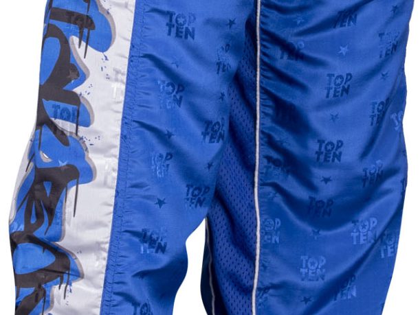 Pantalon de kickboxing « Graffiti » – bleu, taille XL = 190 cm