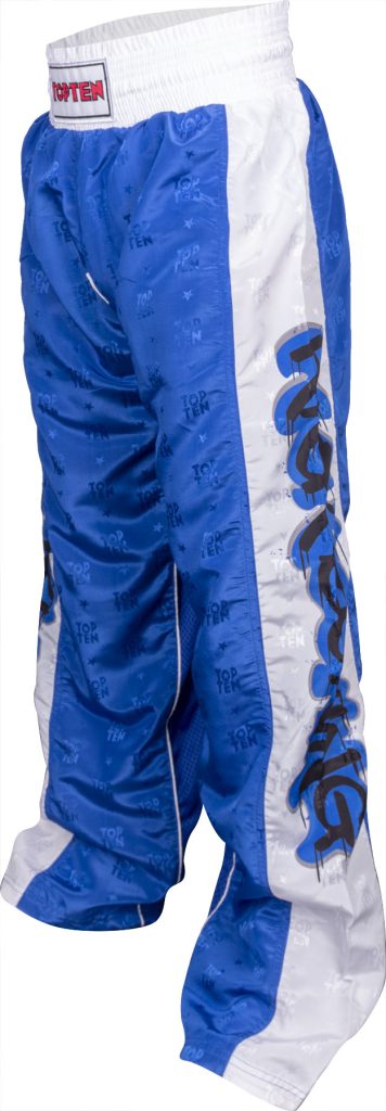 Pantalon de kickboxing « Graffiti » – bleu, taille XL = 190 cm