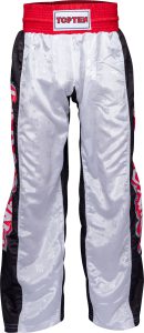 Pantalon de kickboxing « Graffiti » – blanc, taille 130 = 130 cm