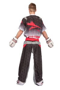 Uniforme de kickboxing « Future » – Taille S = 160 cm, noir-gris