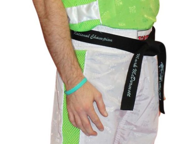 Uniforme de kickboxing « NEON Limited » – Taille L = 180 cm, blanc-vert