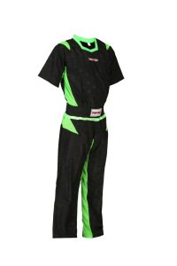 Uniforme de kickboxing « TTM » pour enfants – taille XXS = 140 cm, noir-vert