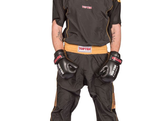 Uniforme de kickboxing « Star Edition » – Taille M = 170 cm, noir-or