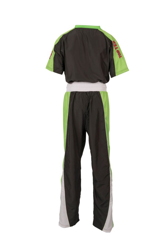 Uniforme de kickboxing « Star » – Taille XL = 190 cm, noir-vert