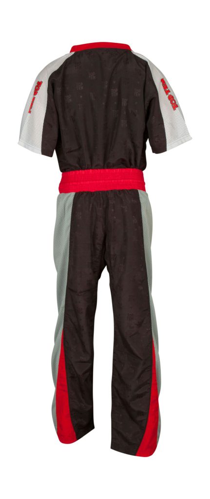 Uniforme de kickboxing « Star » – Taille L = 180 cm, noir-rouge