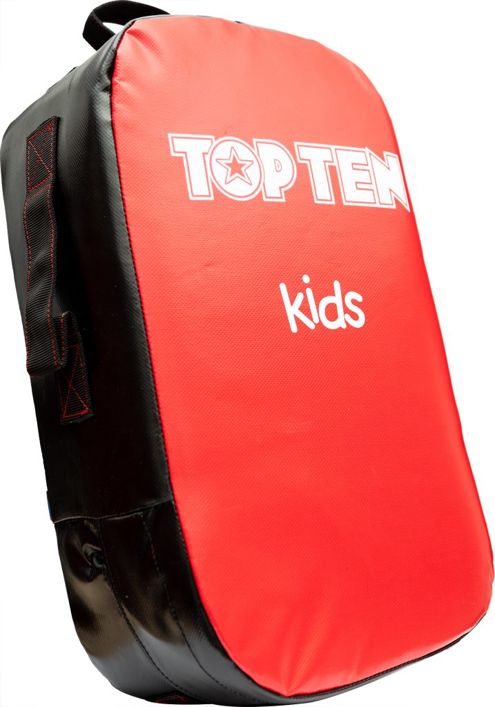 Bouclier de frappe « Kids » – rouge-noir, droit