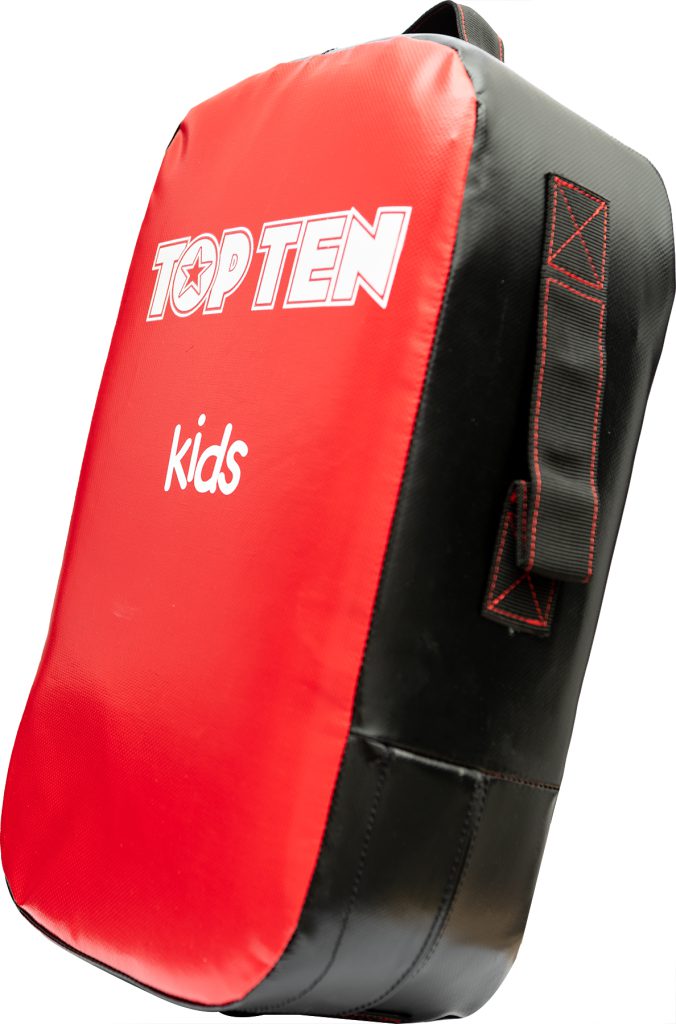 Bouclier de frappe « Kids » – rouge-noir, droit