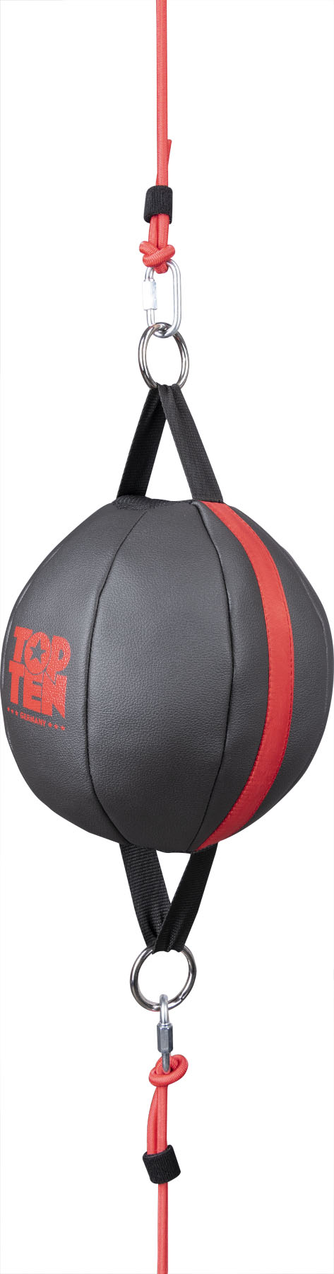 top-ten-punching-ball-black-red-11251-b-side1_1_1 Balle à double extrémité « Remote » - noir, 150 - 235 cm, 8 kg – Image 1