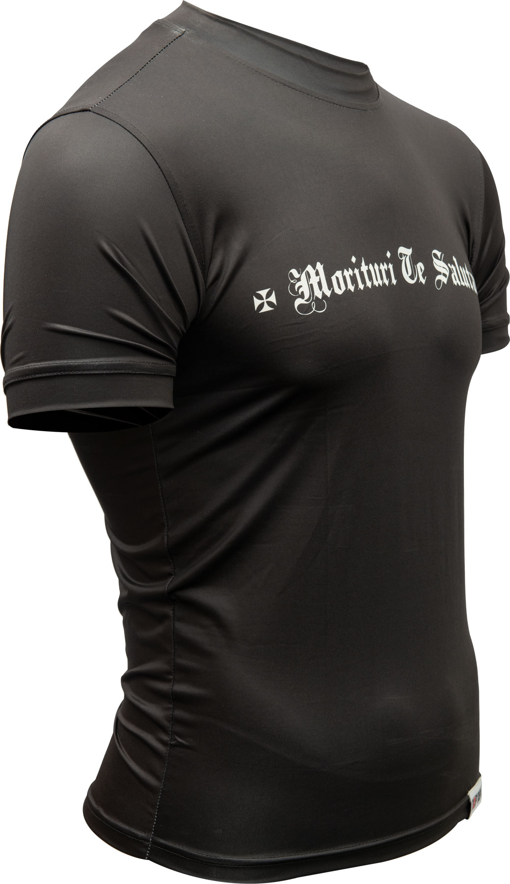 top-ten-rash-guard-morituri-te-satutant-black-1418-left Rash Guard « Morituri Te Salutant » – Image 2