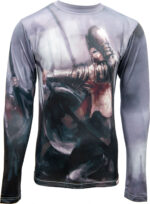 Rash guard avec motif « Warrior »
