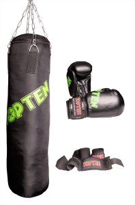 Set de boxe « Complete » - noir-vert, 100 cm