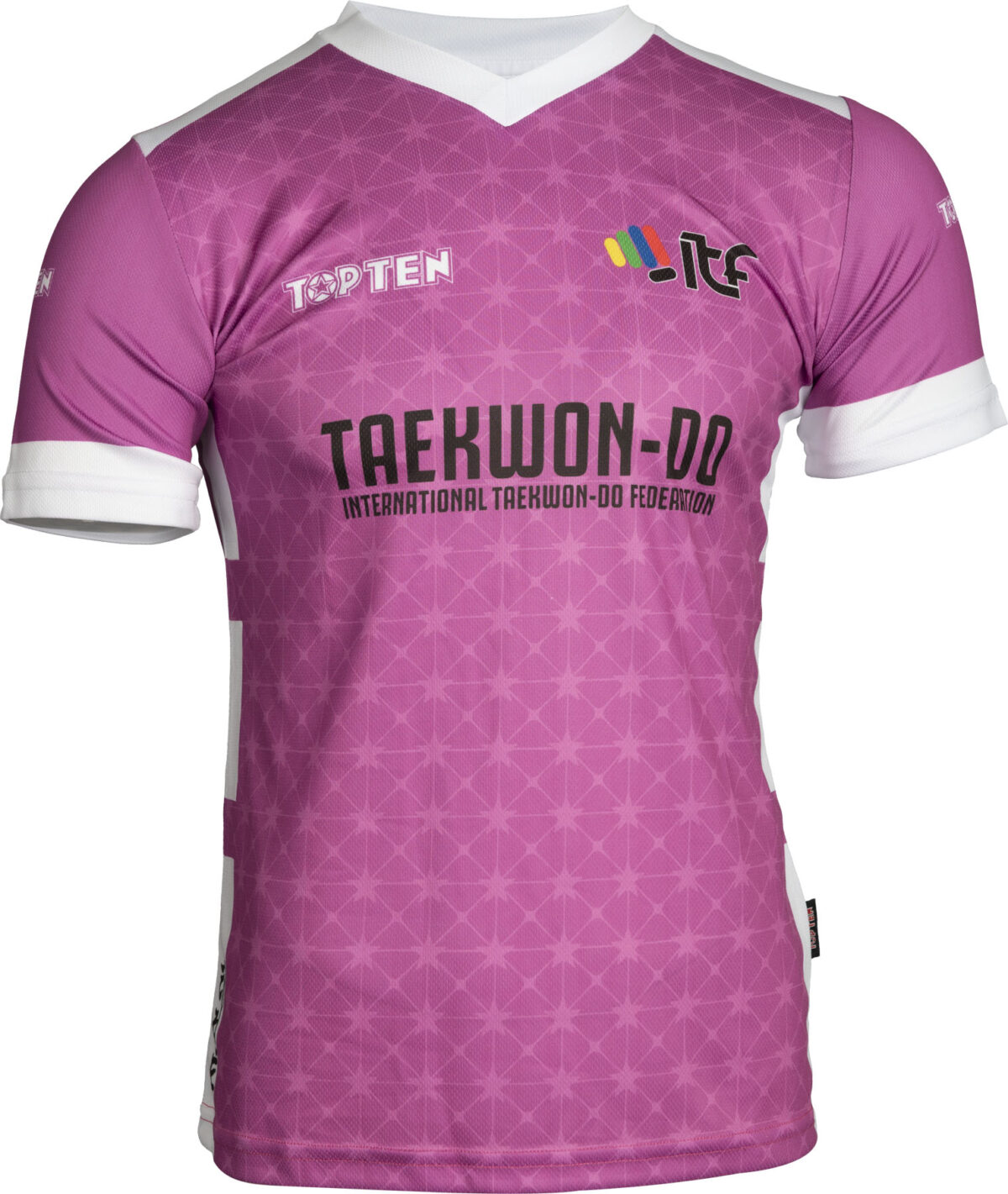 T-shirt ITF « Star Grid » avec col en V – Image 1