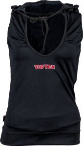 Hoodie sans manches pour femme avec décolleté profond